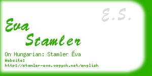 eva stamler business card